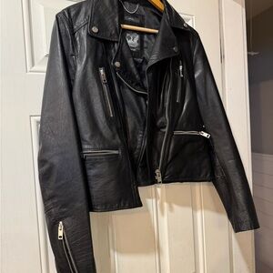Diesel Black Leather Moto Jacket